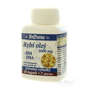 MedPharma Rybí olej 1000 mg – EPA + DHA 30 tob. + 7 tob. ZDARMA