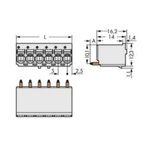 Konektor do DPS WAGO 2092-1153, 34.00 mm, pólů 3, rozteč 5 mm, 200 ks