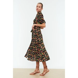 Női ruha Trendyol MultiColored BeltEd Shirt Dress