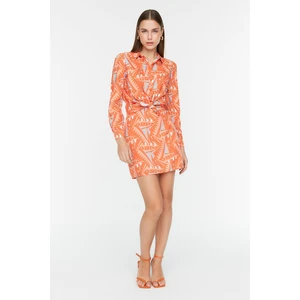 Trendyol Orange Printed Skirt