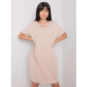 RUE PARIS Beige oversize dress