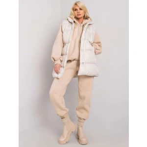 Beige three-piece sweatshirt set