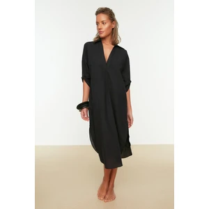 Trendyol Black Slit Detailed Beach Dress