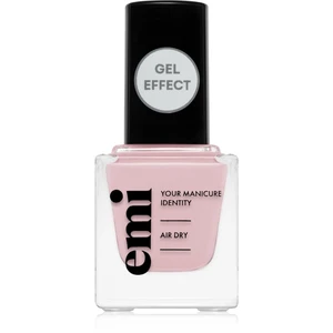 emi E.MiLac Gel Effect Ultra Strong lak na nechty s gélovým efektom bez použitia UV/LED lampy odtieň Misty Pink #002 9 ml