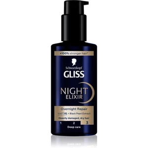 Schwarzkopf Gliss Night Elixir bezoplachový elixír pro poškozené vlasy 100 ml