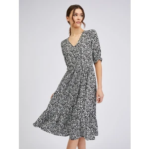 Orsay White-Black Women Flowered Dress - Women