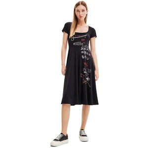 Black Women Patterned Dress Desigual Broadway Road - Women