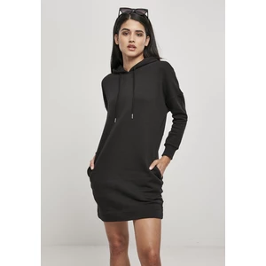 Women's Organic Oversized Terry Hooded Dress Black