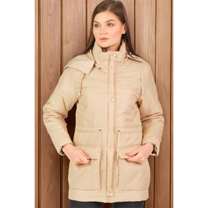 Z6703 DEWBERRY WOMEN'S TOPPER-PLAIN BEIGE