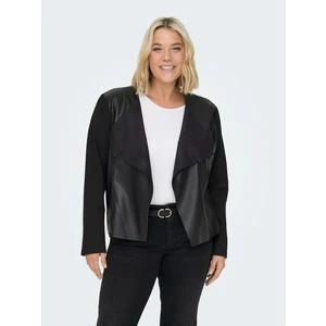 Black Women's Lightweight Leatherette Jacket ONLY CARMAKOMA New Sound - Women