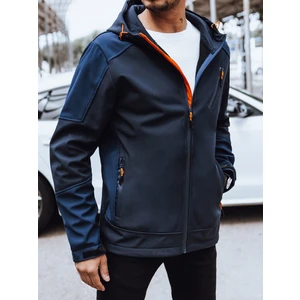 Men's softshell with hood, dark blue Dstreet