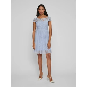 Light blue lady dress with lace VILA Ulcricana - Ladies