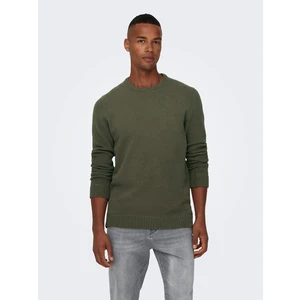 Khaki Mens Sweater ONLY & SONS Ese - Men