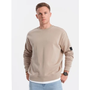 Ombre Men's hoodless sweatshirt - beige