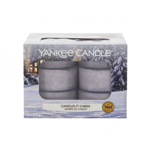 YANKEE CANDLE Candlelit Cabin svíčka 9,8g čajová 12ks [Dárkový Sortiment A Dekorace]