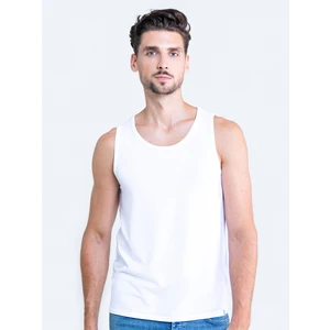 Big Star Man's Singlet T-shirt 152063 Cream Knitted-101