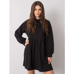 RUE PARIS Black sweatshirt dress