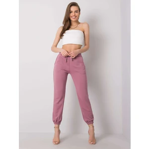 RUE PARIS Dirty pink women's sweatpants