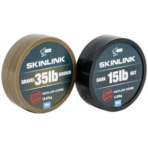 Nash náväzcové šnúrka obalená skinlink stiff 10 m gravel hnedá-priemer  20 lb / nosnosť 9,07 kg