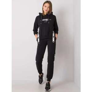 Black women's sweatshirt set with an application