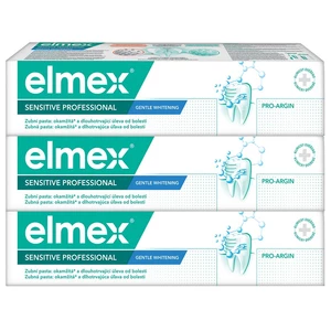 Elmex Bieliace zubná pasta pre citlivé zuby Sensitive Whitening Trio 3x 75 ml
