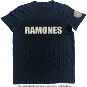 Ramones Tričko Logo & Presidential Seal Modrá M