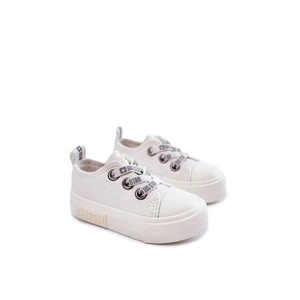 Kids Leather Sneakers BIG STAR KK374058 White