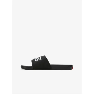 Black slippers with vans inscription - Men