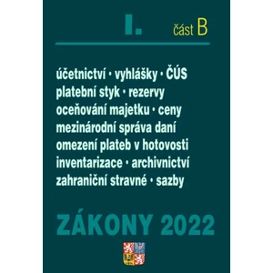 Zákony I/2022 část B - Účetní zákony a ČÚS