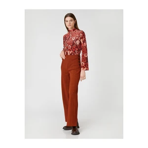 Koton Button Detailed Wide Leg Trousers