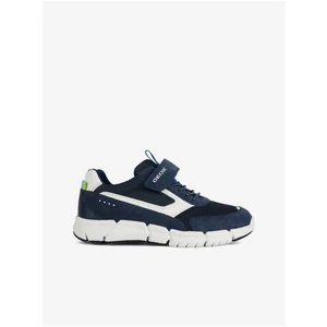 Dark Blue Boys Sneakers with Suede Details Geox - Boys