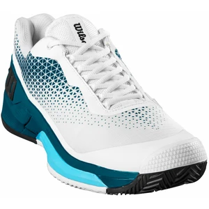 Wilson Rush Pro 4.0 Clay Mens Tennis Shoe White/Blue Coral/Blue Atoll 44 2/3 Férfi tenisz cipők