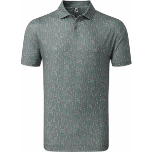 Footjoy Glass Print Mens Polo Shirt Lava L