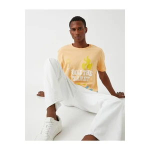 Koton Environmentalist Printed Oversized T-Shirt