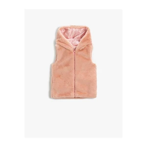 Koton Basic Plush Vest Hooded