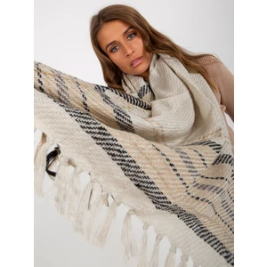 Beige knitted scarf