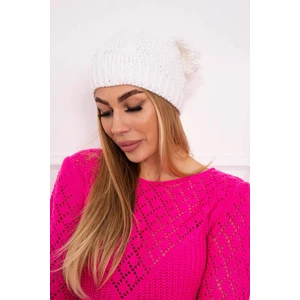 Beanie with fleece Sandra K210 white