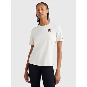 Cream Women's T-Shirt Tommy Hilfiger - Women