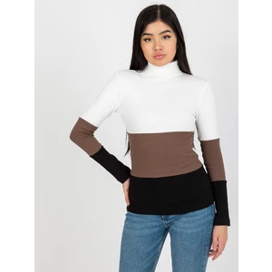 Ladies striped turtleneck Rue Paris - multicolor