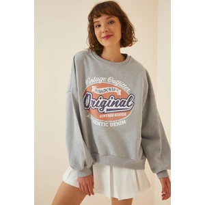 Happiness İstanbul Sweatshirt - Gray - Regular fit