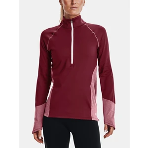 Under Armour Mikina UA ColdGear 1/2 Zip-RED - Dámské