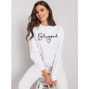 RUE PARIS Women's white hooded sweatshirt