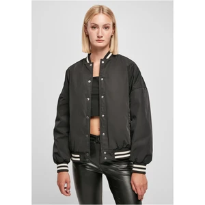 Women's Oversized Recycled School Jacket Black