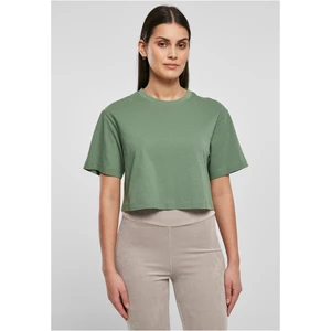 Women's short oversized sage T-shirt