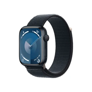 APPLE Watch Series 9 GPS 45mm hliníkové pouzdro se sportovním řemínkem, Midnight