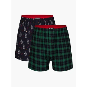 Boxer shorts Atlantic 2GMB-004 A'2 S-2XL navy blue-green 077