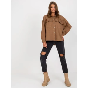 Women's cotton shirt brown color