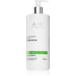 Apis Natural Cosmetics Acne-Stop Home TerApis čistiace a odličovacie mlieko so zeleným čajom 500 ml