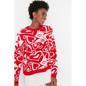 Trendyol Sweater - Red - Regular fit