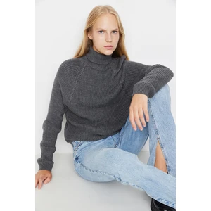 Trendyol Sweater - Gray - Regular fit